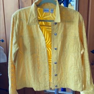 Chico’s Bright Yellow Cut Out Jacket